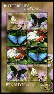 Penrhyn Islas Cook 2020 MNH SS, mariposas, insectos - Imagen 1 de 1