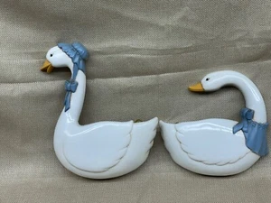HOMCO Burwood Geese Wall Pockets Goose Home Interiors pair good cond. - Picture 1 of 23
