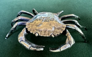 Wallace Madrilena Silver Plated Crab with Hinged Box for Jewelry or Pills - Picture 1 of 17