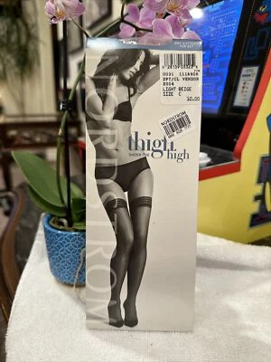 Vintage Nordstrom Sheer Thighs Beige Claro Nuevo en Paquete Nuevo en Paquete Talla C Foto 1 de 3
