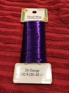 100 Ft 26 Gauge Light Purple Floral Wire - Floral Garden - Picture 1 of 9