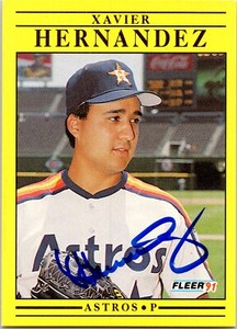 Xavier Hernandez Autographed 1991 Fleer Baseball Card #509