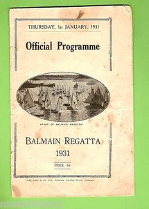 #D167. 1931 BALMAIN REGATTA PROGRAM - Picture 1 of 1