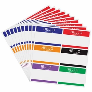 300 Pcs Hello My Name is Stickers, Colorful Name Tags for Office, Meeting, Sc... - Picture 1 of 9