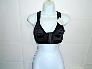 Womens Black adjustable athletic sports bra SIZE 348 B/C NO PADS lightweight - Picture 1 of 7