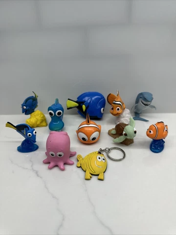 Disney Pixar Finding Nemo Loose Figure Toy Lot Of 11 Dory Squirt  The Shark Cover