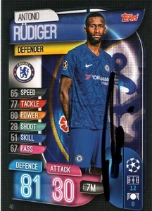 ANTONIO RUDIGER SIGNED CHELSEA 2019/2020 CHAMPIONS LEAGUE MATCH ATTAX CARD+COA - Picture 1 of 1