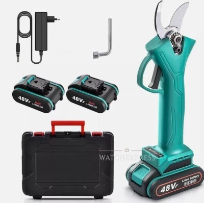 Forbice a Batteria da Potatura+Valigia Cesoia 2 Batterie 48V 3.0 AH Taglio 30MM - Immagine 1 di 4