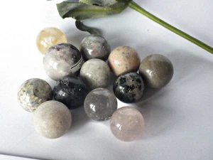 SCHMUCK-STCK EDEL STEIN MINERALIEN MASSAGE KuGEL Bergkristall Achat Quarz KUGEL - Picture 1 of 2