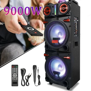 9000W Portable Bluetooth Speaker Sub woofer Heavy Bass Sound System Party+Remote - Picture 1 of 9