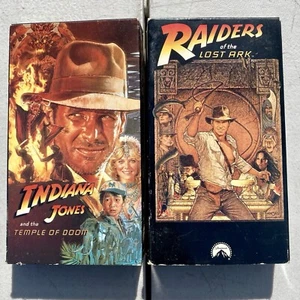 Raiders of the Lost Ark (1981) Indiana Jones and the Temple of Doom (1984) VHS - Picture 1 of 3