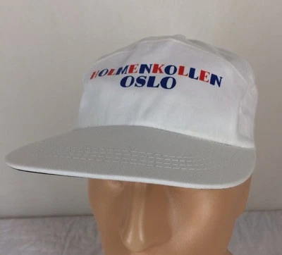 De Colección Holmenkollen Oslo Sombrero Snapback Blanco Noruega Esquí Salto Esquí Destino Foto 1 de 4