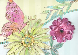 PAPYRUS MOTHERS DAY CARD NIP (MSRP $7.95) FABRIC FLOWER CARD (P3) - Picture 1 of 2