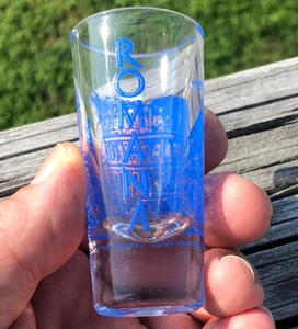 ROMANA SCHNAPSGLAS BLAU & KLARGLAS - Bild 1 von 7