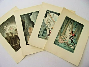 Curiosa. Lot de 4 Eaux-fortes originales couleurs de André Collot ( lot2) - Picture 1 of 5