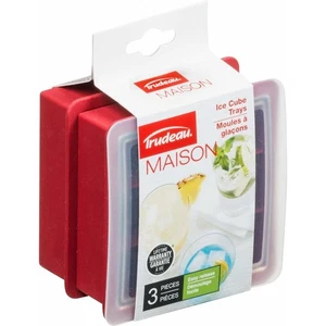 Trudeau Maison Red Silicon Ice Cube Trays w/Lid - Picture 1 of 2