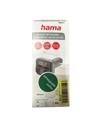 Hama – Bluetooth FM Transmitter Ladegerät Auto, USB, microSD, Klinke, Grau - Bild 1 von 4