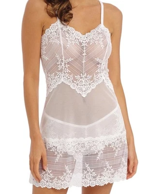 Wacoal 814191 Embrace Lace Chemise White Lace Size XL New - Image 1 of 4