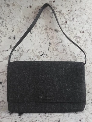 Bolso de Hombro Kate Spade Lana Cartera Correa de Cuero Gris Carbón Negro De Colección Foto 1 de 4