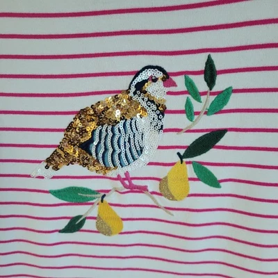 Jumper de Navidad Joules para damas lentejuelas perdiz en un pero mediano 34" pecho Foto 1 de 4