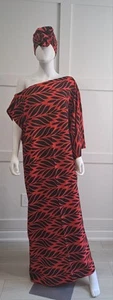 African Nigerian Boubou Kaftan Ready to Wear Ankara Adire Maternity Muslim Dress - Picture 1 of 4