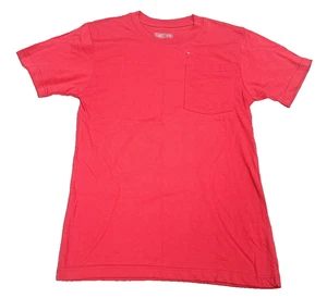 Camisa Smith's Workwear Para Hombre Pequeña Roja Bolsillo Cuello Redondo Manga Corta Mezcla de Algodón - Imagen 1 de 7