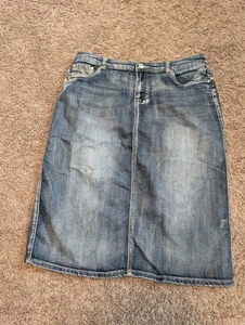 Christopher & Banks Denim Jeansrock Damengröße 12 sehr guter Zustand - Bild 1 von 2