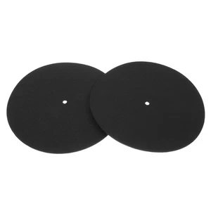 2 Pcs Felt Slip Mats Record Player Protector Vinyl Protective Pad - Picture 1 of 12