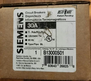 siemens 30 Amp Single Pole Shunt Trip Breaker Bolt On - New In Box - b13000s01 - Picture 1 of 2