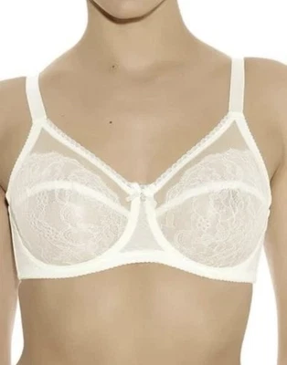 Wacoal 855186 Retro Chic Full Figure Underwire Bra, Size 38DDD, Ivory, NWT - Image 1 of 4