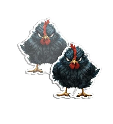 Scowling Chick Vinyl Decal Sticker Car Window cuddly creatures 2 PACK - Image 1 of 4