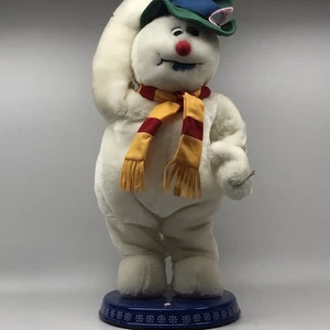 Juguete animado de baile Gemmy Spinning Snowflake Frosty The Snowman 2002 probado - Imagen 1 de 12