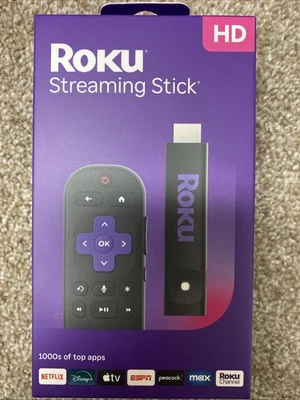 Dispositivo de transmisión Roku Streaming Stick 2025 HD Roku para TV con control remoto por voz Foto 1 de 4