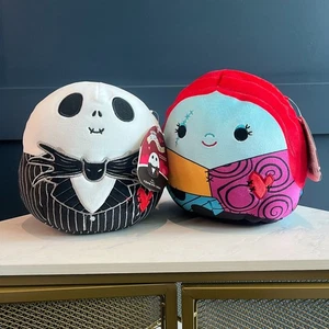 Squishmallows Nightmare Before Christmas 8 Zoll Jack Skellington und Sally Neu mit Etikett - Bild 1 von 8