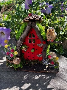 Autumn fairy door, miniature garden, wooden fairy door, fairy furniture - Picture 1 of 5