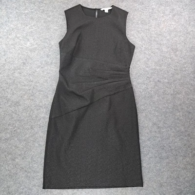 Diane Von Furstenberg Dress Womens Size 14 Black Sleeveless Sheath - Image 1 of 4