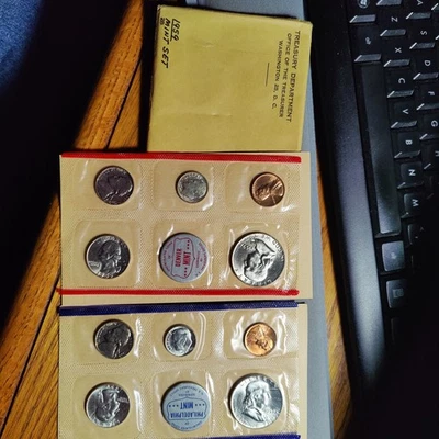 Juego de 10 monedas P&D 1959 sin circular sin Franklin 90 % plata, como en la foto Foto 1 de 4