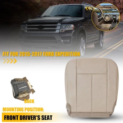 Fits Ford Expedition 2015 2016 2017 Tan Front Driver Bottom Leather Seat Cover J - Image 1 of 4