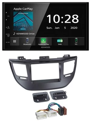 Kenwood Bluetooth MP3 DAB USB 2DIN Autoradio für Hyundai Tucson ab 15 schwarz - Bild 1 von 4