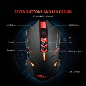 The New Wireless Optical Gaming Mouse - Power-Saving Silent Luminous Wireless - Picture 1 of 13