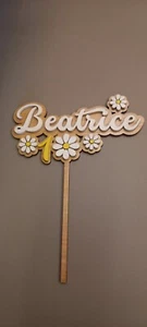 CAKE TOPPER COMPLEANNO PERSONALIZZATO CON NOME - Foto 1 di 1