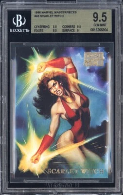 1996 Marvel Masterpieces SCARLET WITCH #40 BGS 9.5 Gem Mint Pop 2 Graded X-Men - Image 1 of 2