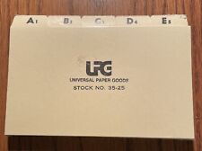 Universal Paper Goods UPG 3x5 Index Card Alphabetical Dividers Vintage ABC