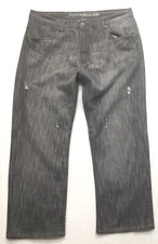 PD&C Paper Denim Cloth 36W 28L Relaxed Straight Gray Wash Denim Jean Men Sz L