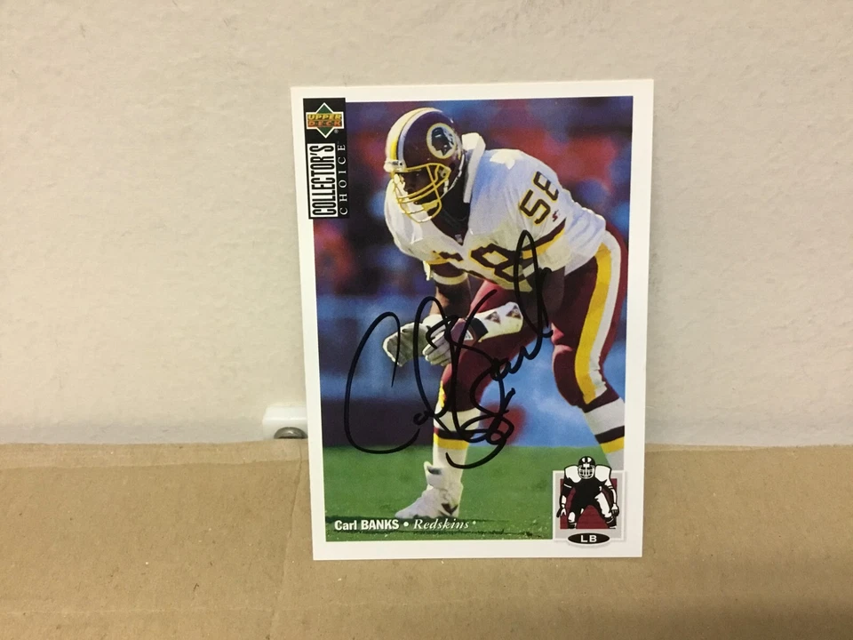 Carl Banks Autographed Card - 1994 Collectors Choice Football - Redskins - Image 1 of 1