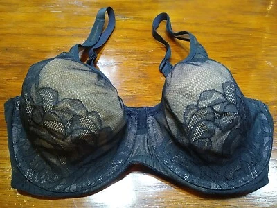 Two Bras! Black and Beige Mesh Lace Underwire Wacoal Bras Size 32DD - Image 1 of 4