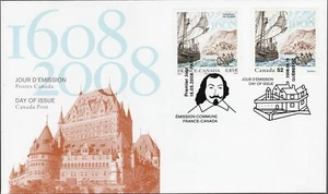2008 / Joint Issue OFDC Canada #2269 / France #3437 - Champlain & Sailing Ship - Picture 1 of 1