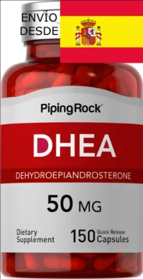 PIPING ROCK DHE A 50 mg, 150 capsulas, BIENESTAR EN GENERAL, ANTIEDAD, ENVÍO 48/72 HORAS