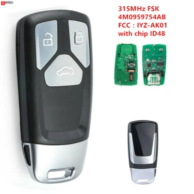 3B Replacement Smart Remote Key Fob 315MHz for Audi TT A4 A5 Q5 Q7 - 4M0959754AB Foto 1 de 4
