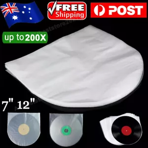 50-200x Sleeves Inner LP Music Durable 7" 12" Vinyl Record Plastic Record Cover - Picture 1 of 22